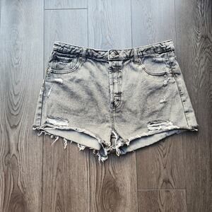 Wild Fable Highest Rise Black Wash Button Up Cutoff Jean Shorts Women’s Size 18